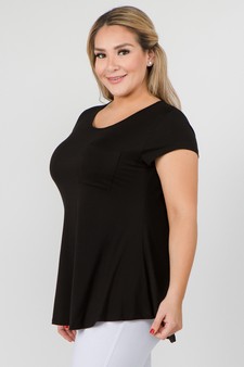 Women's Keyhole Short Sleeve Top style 2