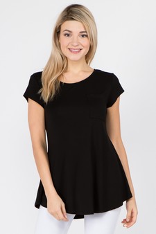 Women's Keyhole Short Sleeve Top