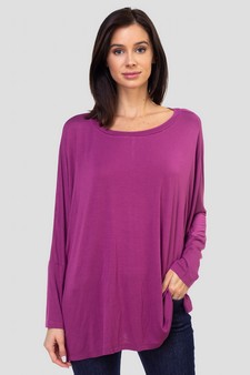 Women's Dolman Sleeve Oversized Tunic Top
