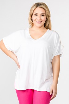Women's Short Sleeve V-Neck Oversized Top style 5