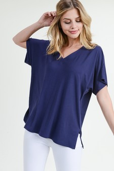 Women's Short Sleeve V-Neck Oversized Top style 3
