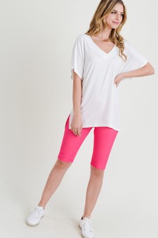 Women's Short Sleeve V-Neck Oversized Top style 7
