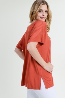 Women's Short Sleeve V-Neck Oversized Top style 6