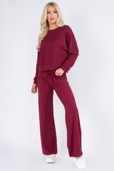 Women's Long Sleeve Top and Lounge Pants Set