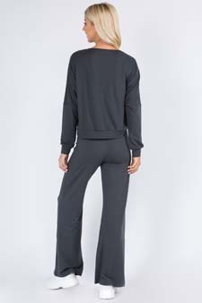 Women's Long Sleeve Top and Lounge Pants Set style 3