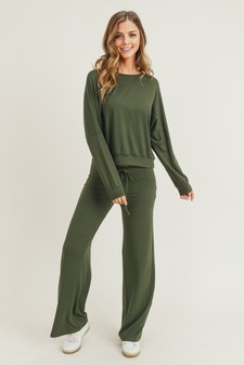 Women's Long Sleeve Top and Lounge Pants Set