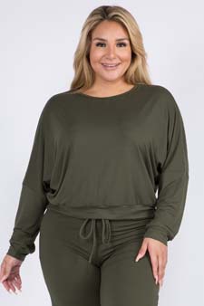 Women's Dropped Shoulder Long Sleeve Top