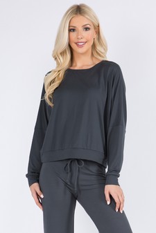 Women's Dropped Shoulder Long Sleeve Top