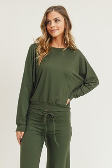 Women's Dropped Shoulder Long Sleeve Top