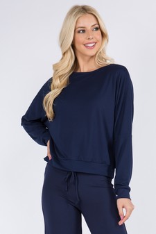 Women's Dropped Shoulder Long Sleeve Top