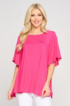 Women’s Short Sleeve Flowy Top style 4