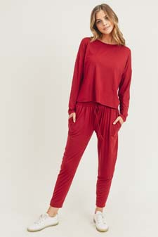 Women’s Long Sleeve Top and Jogger Set