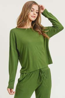 Women's Dropped Shoulder Long Sleeve Top