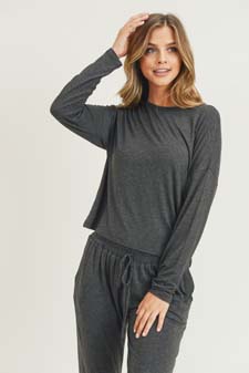 Women's Dropped Shoulder Long Sleeve Top