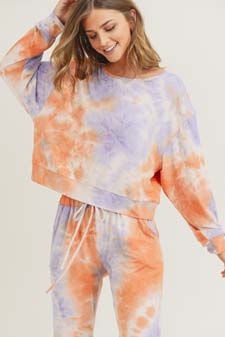 Women’s Long Sleeve Top Tie Dye