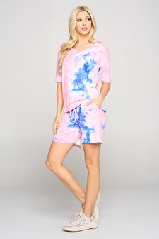 Women's Tie Dye Print Loungewear Set style 2