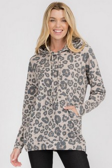 Women’s Standout Leopard Printed Hoodie