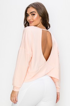 Women’s Oshun Cutout French Terry Long Sleeve Top