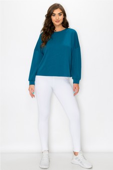 Women’s Oshun Cutout French Terry Long Sleeve Top style 4