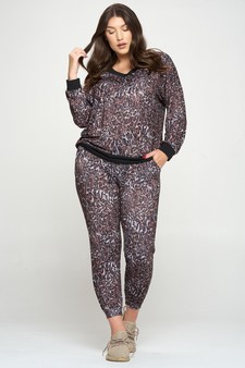 Women's Cheetah Print Loungewear Set