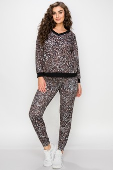 Women's Cheetah Print Loungewear Set