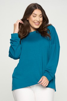 Women’s Cozy Up Oversized French Terry Long Sleeve Top