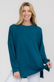 Women’s Cozy Up Oversized French Terry Long Sleeve Top