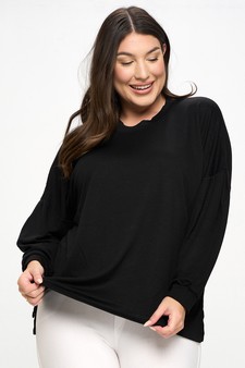 Women’s Cozy Up Oversized French Terry Long Sleeve Top