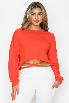 Women’s Tie Details Crop Top