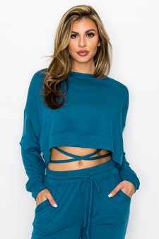 Women’s Tie Details Crop Top