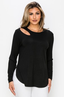Women’s Almond Cut out Long Sleeve