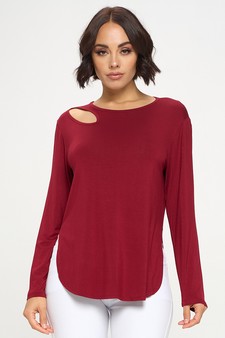 Women’s Almond Cut out Long Sleeve