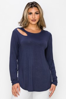 Women’s Almond Cut out Long Sleeve