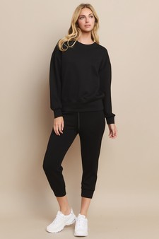 Sporty Chic UltraComfy Cropped Jogger Set