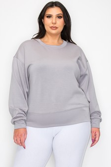 Women’s Solid Crewneck UltraComfy Sweatshirt (XL only) style 4