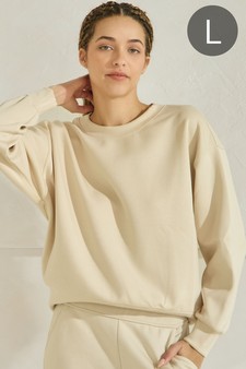 Women’s Solid Crewneck UltraComfy Sweatshirt (L only)