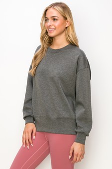 Women’s Solid Crewneck UltraComfy Sweatshirt style 2