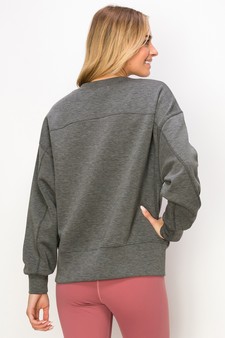 Women’s Solid Crewneck UltraComfy Sweatshirt style 3