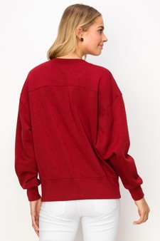 Women’s Solid Crewneck UltraComfy Sweatshirt style 3