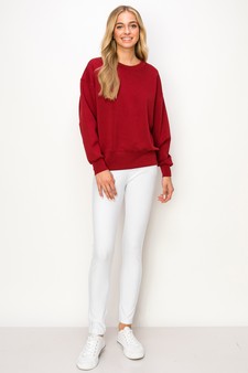 Women’s Solid Crewneck UltraComfy Sweatshirt style 4