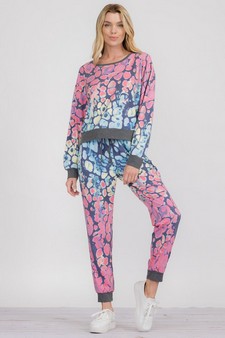 Women’s Bubblegum Colors French Terry Loungewear Set