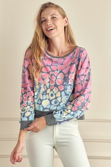Women’s Bubblegum Colors French Terry Loungewear Top
