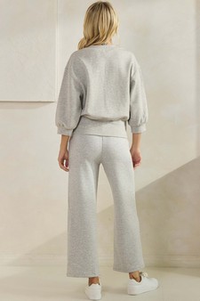 Women's UltraComfy Cropped Sweatshirt & Straight Leg Pant Set style 2