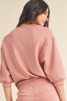 Women's Solid Cropped UltraComfy Sweatshirt style 3