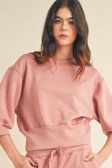 Women's Solid Cropped UltraComfy Sweatshirt style 4