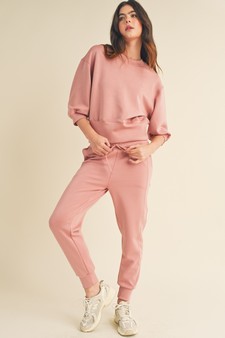 Women's Solid Cropped UltraComfy Sweatshirt style 5