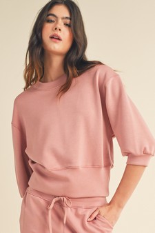 Women's Solid Cropped Scuba Sweatshirt