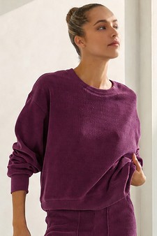 ETA 07/24/26 - Women's Relaxed Ribbed Corduroy Long Sleeve Top