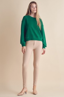 ETA 06/20/25 - Women's Relaxed Ribbed Corduroy Long Sleeve Top style 4
