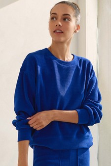 Women's Relaxed Ribbed Corduroy Long Sleeve Top